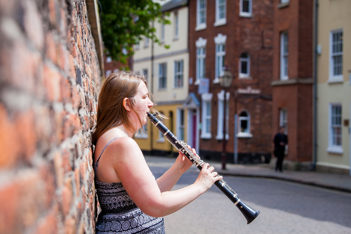 Clarinet player Sarah watts